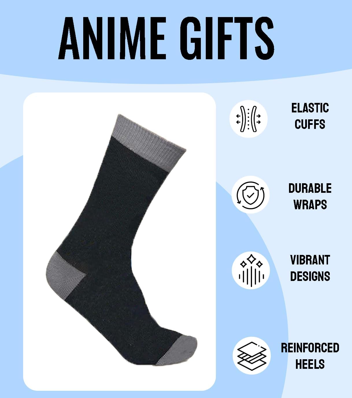 Anime Gifts for Men, Anime Socks for Teen Boys, for Birthday Christmas Gifts - Image 3