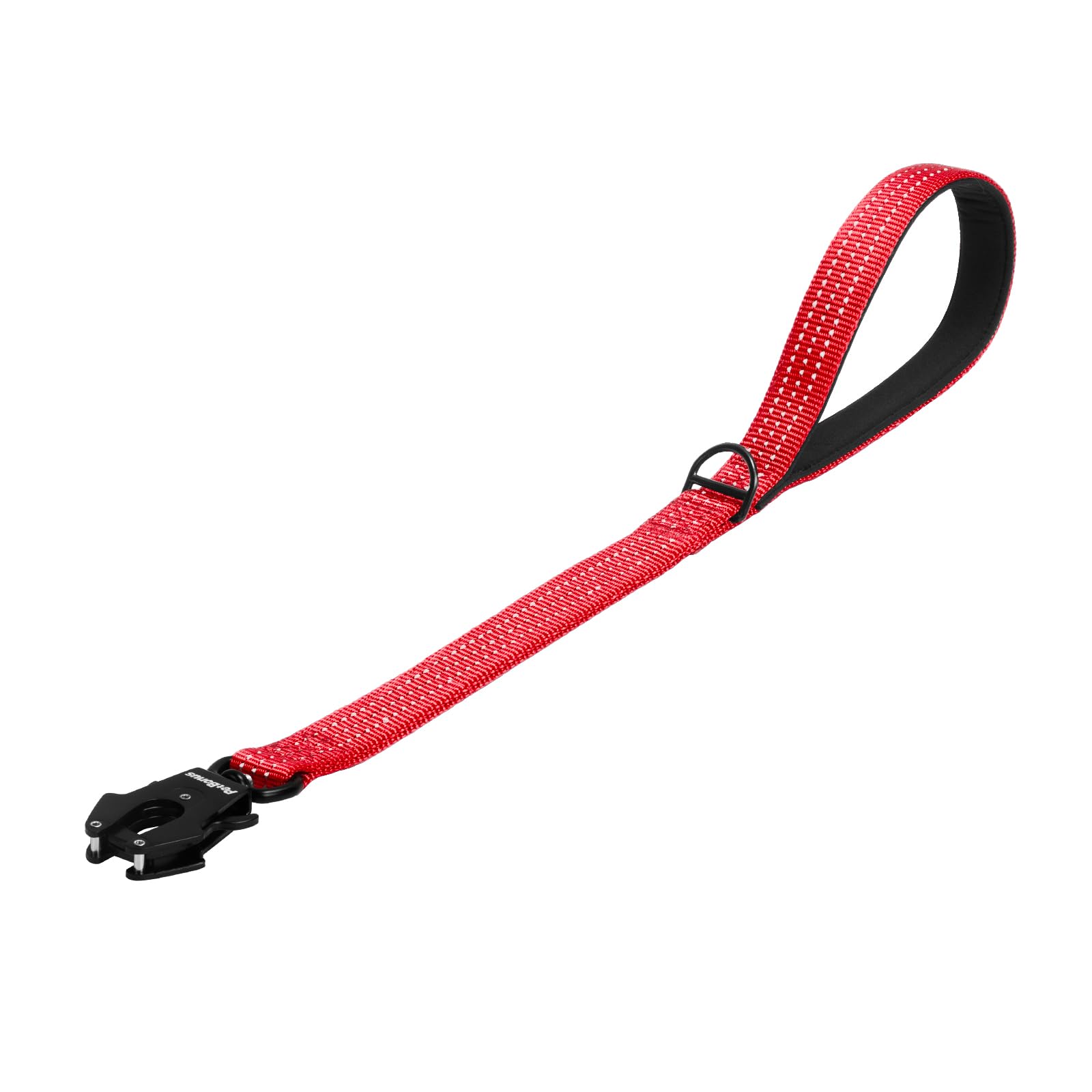 PetBonus Heavy Duty Short Dog Lead, Nylon Traffic Lead with Quick Release Clip, Comfortable Padded Handle