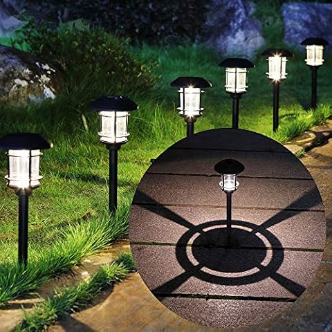 MAGGIFT 6 Lumen solar Powered Pathway lights, 6 Pack Outdoor Landscape lights, Waterproof Garden lights for Lawn, Patio, Yard, Walkway, Deck, Driveway, Warm White Cover