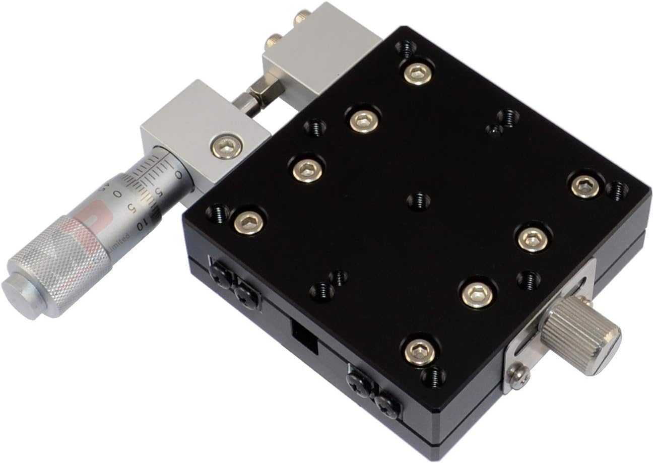- X Linear Stage, MPositioning T60X-13L Precision Linear Translation Stage 13 mm Travel Micrometer in Left 60 x 60 mm Platform