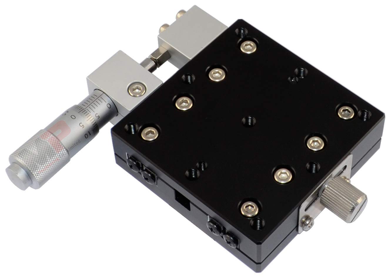 X Linear Stage, MPositioning T60X-13L Precision Linear Translation Stage 13 mm Travel Micrometer in Left 60 x 60 mm Platform