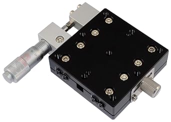 X Linear Stage, MPositioning T60X-13L Precision Linear Translation Stage 13 mm Travel Micrometer in Left 60 x 60 mm Platform