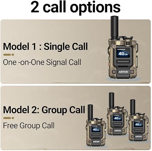 Miniatura 4 de Walkie Talkies Airiton Radios de alcance ilimitado en todo el país, 4G, larga distancia, 5000 millas, radio bidireccional POC de mano AI-G7 Push to