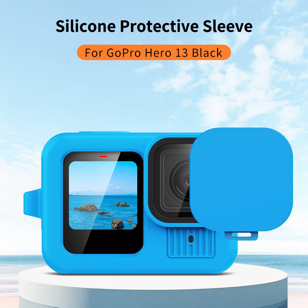 Kit Protection GoPro Hero 13 - Étui Silicone + Film écran Trempé + Bouchon Objectif + Corde + Kit Nettoyage