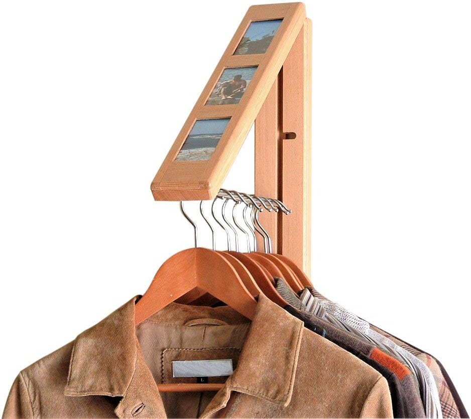 InstaHANGER Picture Perfect Closet Organizer, The Original Folding Drying Rack, Wall Mount