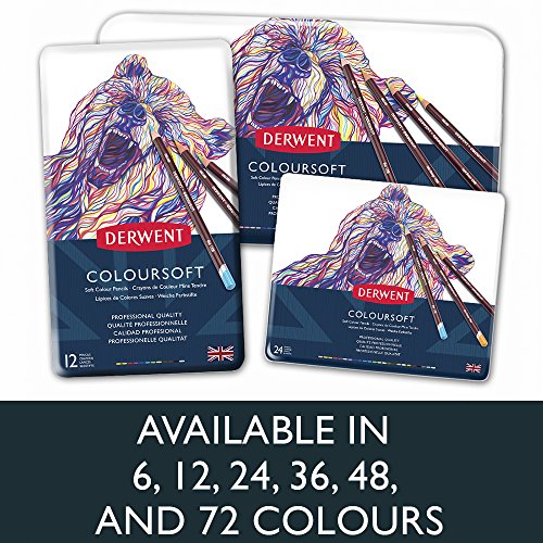 Derwent Colored Pencils, ColourSoft Pencils, Drawing, Art, Wooden Box, 72 Count (0701031) - Thumbnail 7