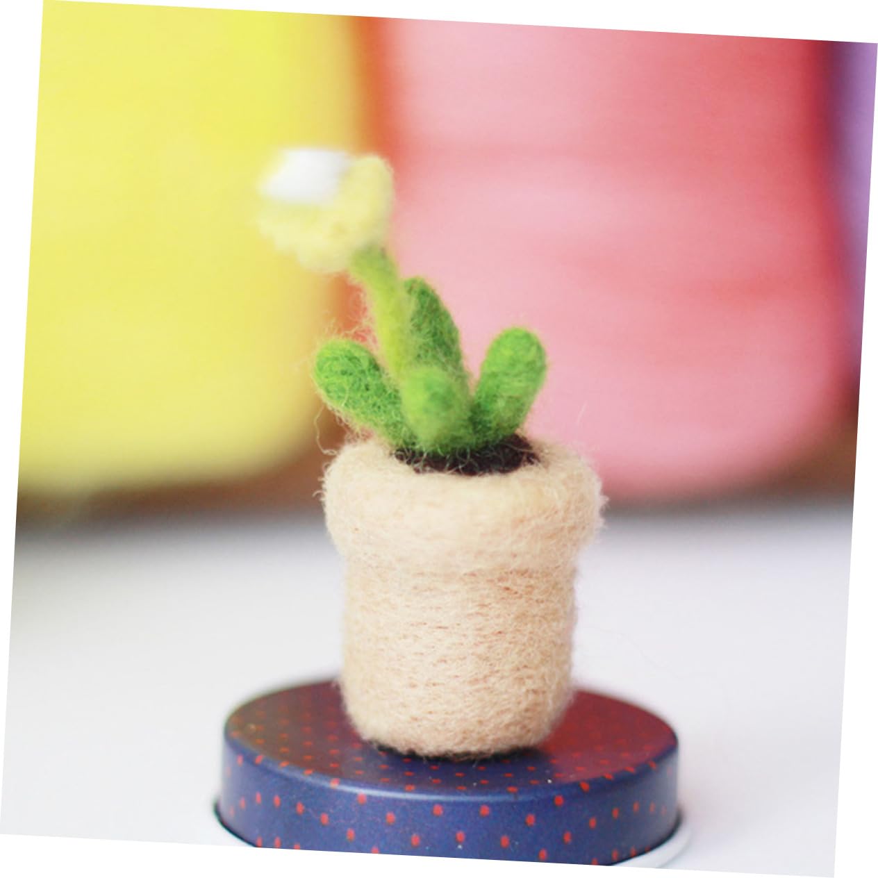 DIYEAH 16piezas Material De Fieltro De Para De Decoración De Cactus Lana Kit De Manualidades Para Principiantes y Entusiastas Del Fieltro