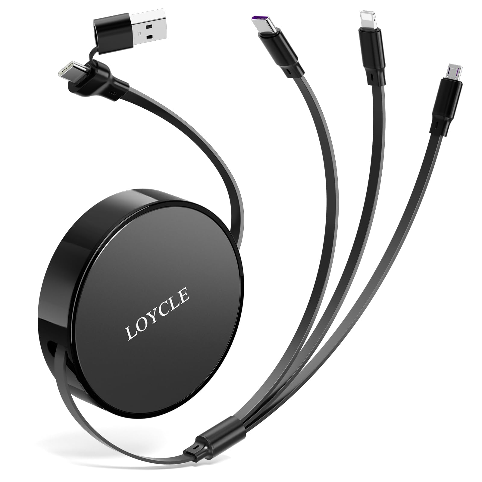 Photo 1 of LOYCLE 6-in-1 Retractable USB-C Charging Cable - 66W PD