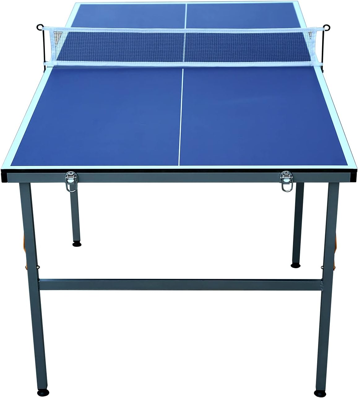 折りたたみ式中サイズ卓球テーブルセット 屋内&amp;屋外ゲーム用 ネット2個 パドル2個 ボール3個 ポータブル卓球テーブル