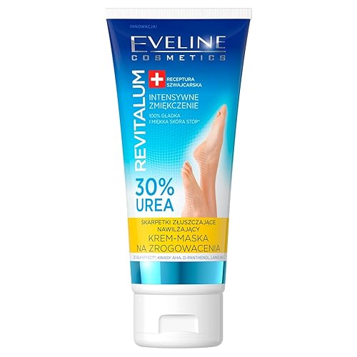EVELINE COSMETICS Revitalum Crema Hidratante Exfoliante Intensivo 30% Urea Crema Mascarilla para Callos, Fórmula AHA, 3.4 fl oz