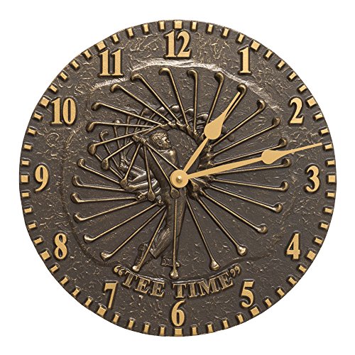 Whitehall Golfer 12" Indoor Outdoor Wall Clock #TOP11