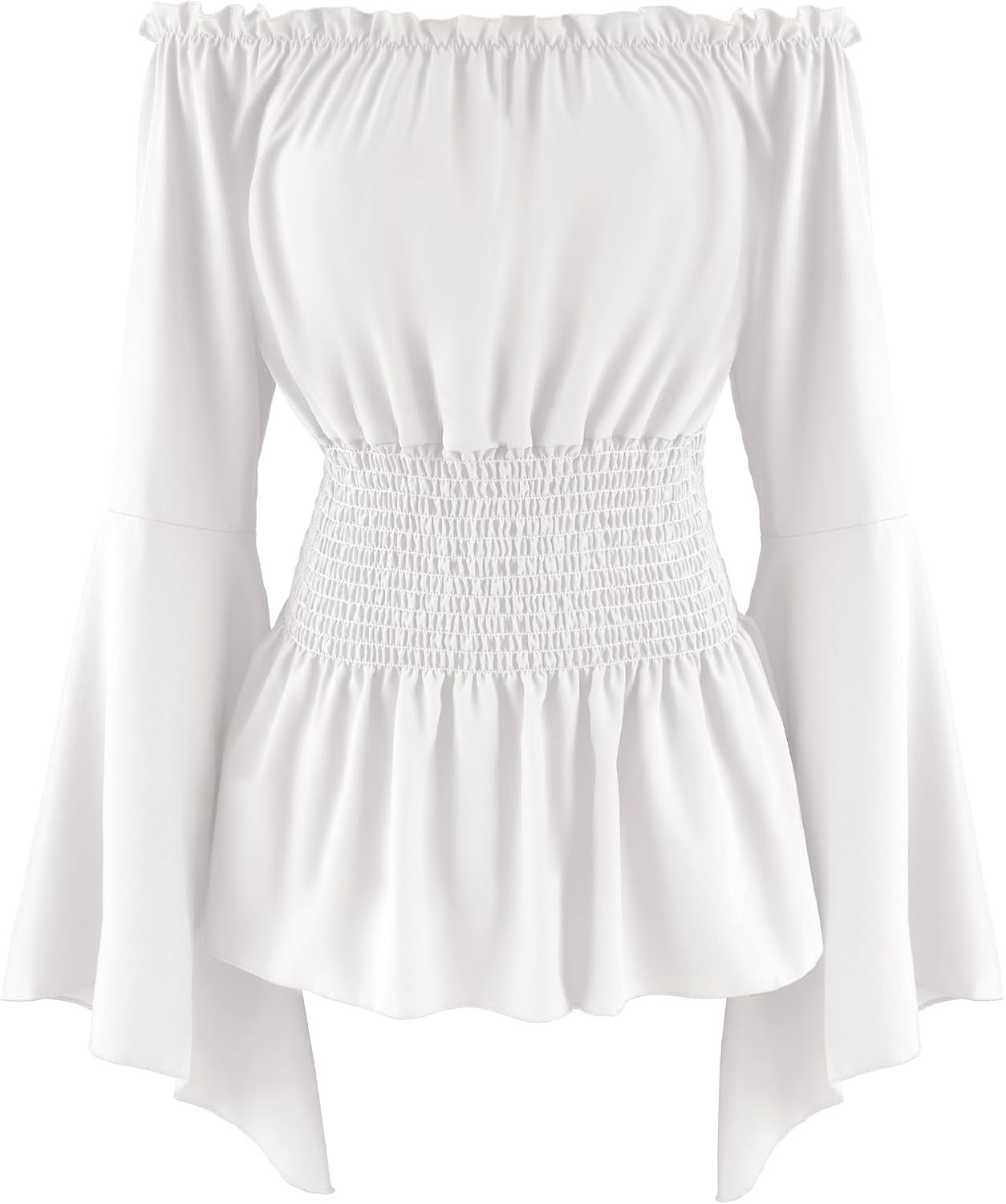 FEOYA Women’s Renaissance Off Shoulder Blouse Medieval Pirate Peasant Shirt for Cosplay Party Daily Wear