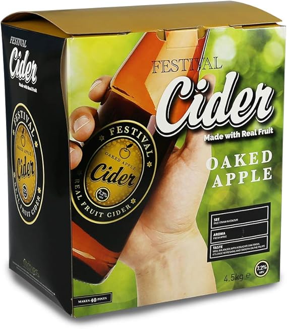 Festival Oaked Apple Cider 40 Pint Home Brew Cider Kit Amazon.co.uk