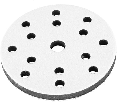 Almohadilla suave de lijado, 5.906 in de diámetro, almohadilla de esponja suave para almohadillas de lijado (17 agujeros)