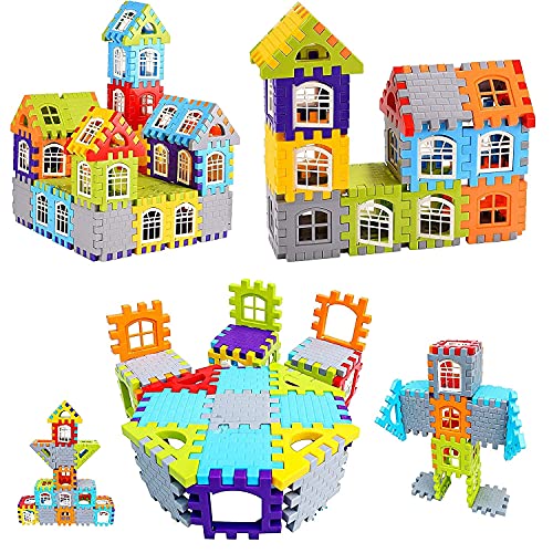 Image of GRANTH My Happy Home Building Blocks (50 PCS House Blocks Jambo Pack)(Multi)