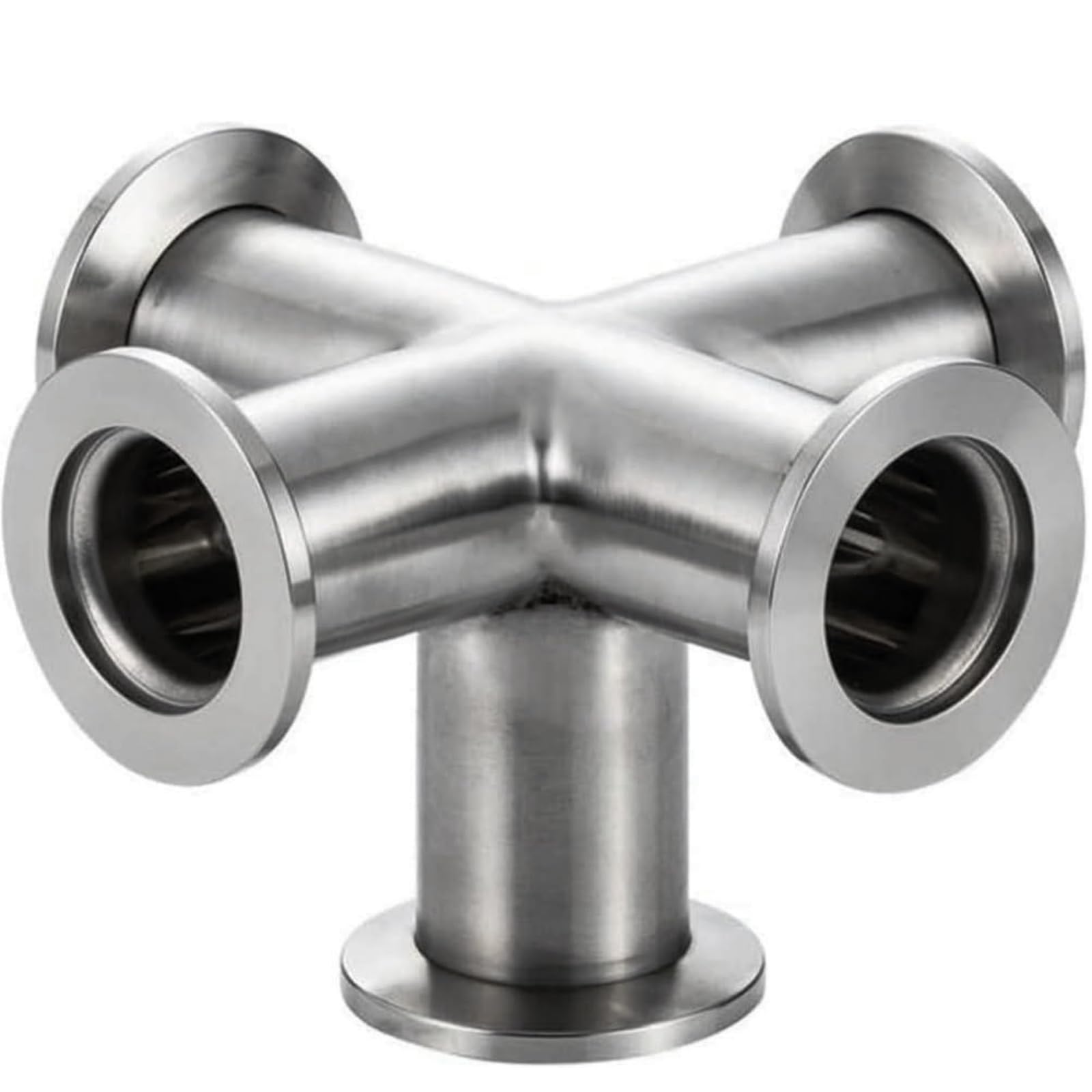 Accesorios de vacío cruzados de 5 vías, brida ISO-KF NW-40, adaptador de acero inoxidable 304 para bombas y sistemas de vacío, conexión duradera y fiable