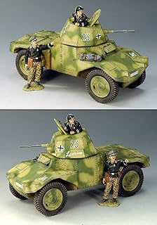 King & Country Toy Soldiers WW2 German Army WS125 Panhard Armored Car Set 1:30 Scale Mixed Media