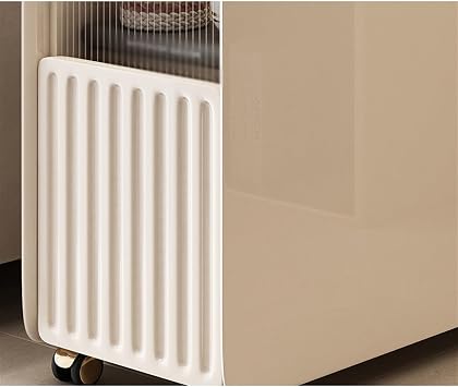 Kitchen Sideboard Sofa Side Table Sideboard Cream Style Storage Cabinet Corner Ultra Narrow Removable Coffee(Double Door)