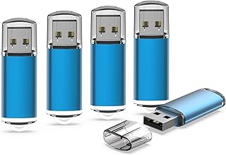 KEXIN 128GB USB Stick Flash Drive 5 Pack USB Stick USB Key USB Flash Drive USB Drive 128GB Key Drives Memory Sticks Thumb Drives Zip Drives USB 2.0, Blue, 5 Pack