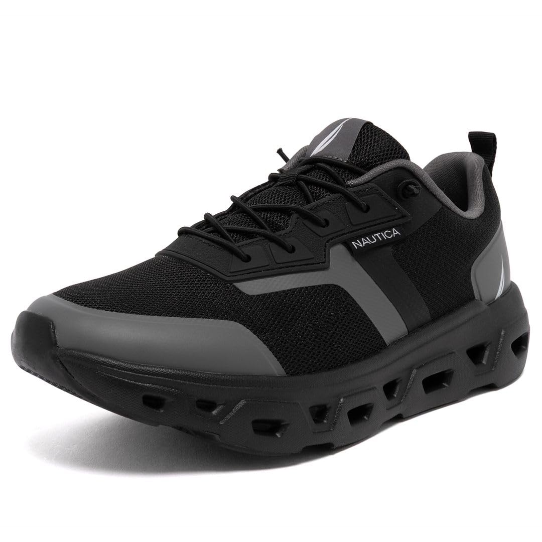 Nautica Mens Running Sneakers Sport Fashion Lace-Up Athletic Soft Shoes for Gym Tennis Men Cushioned Breathable Lightweight Comfortable