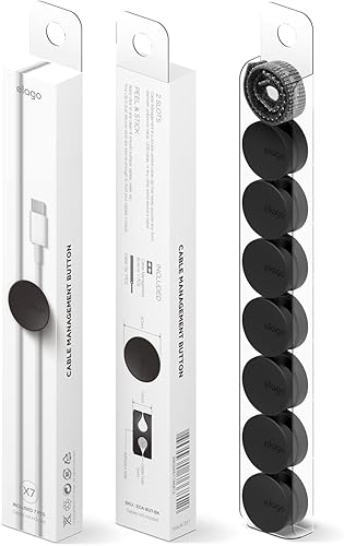 Miniatura 8 de elago Botones de gestión de cables: organizadores de escritorio, accesorios de escritorio, clips para cables, organizador de cables, oficina,