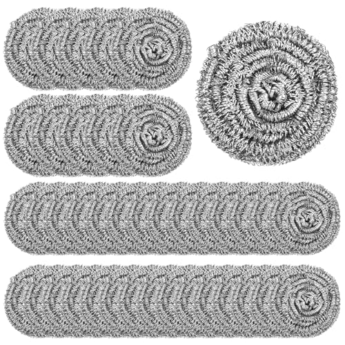 Image of 72 Pieces Stainless Steel Scrubber Bulk Steel Wool Scrubber Metal Sponge Wire Scouring Pad Heavy Duty Clean Dish Pot Pan and Oven for Kitchen, Bathrooms, and More