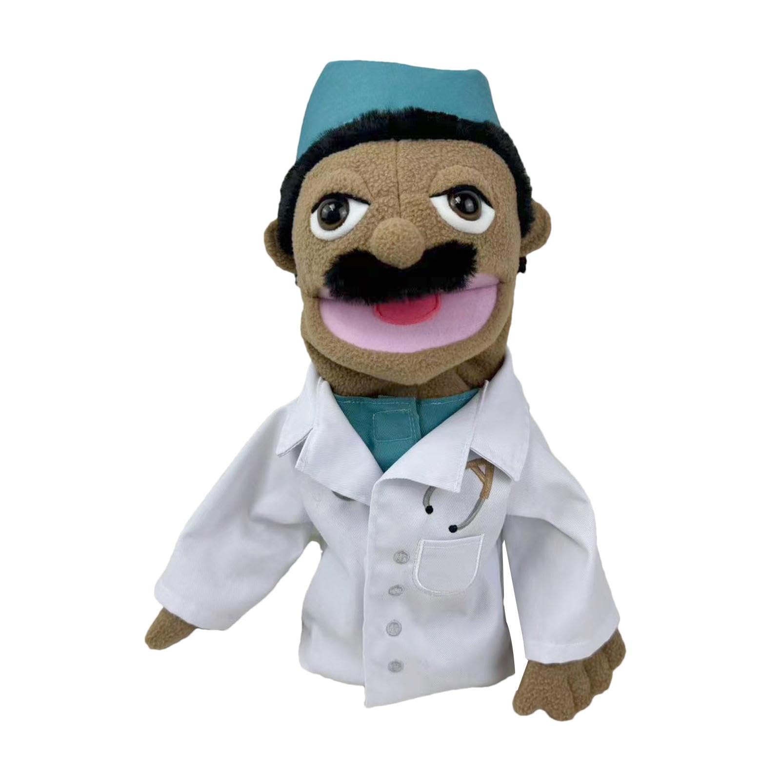 Títeres Mano Juego Roles - Cocinero Bombero Granjero Trabajador Detective Doctor Peluche Relleno | Juguetes interactivos educación temprana para Padres e Hijos para Recuerdos Fiesta Navidad