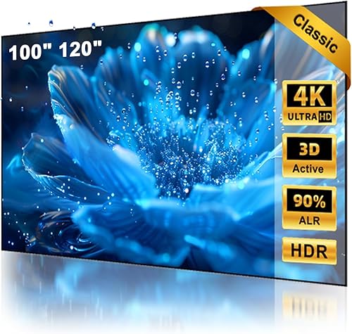 NothingProjector - Pantalla de proyector ALR, 120 pulgadas, rechazo de luz ambiental de techo, marco fijo 4K Ultra HD 169, cristal PET, montaje en