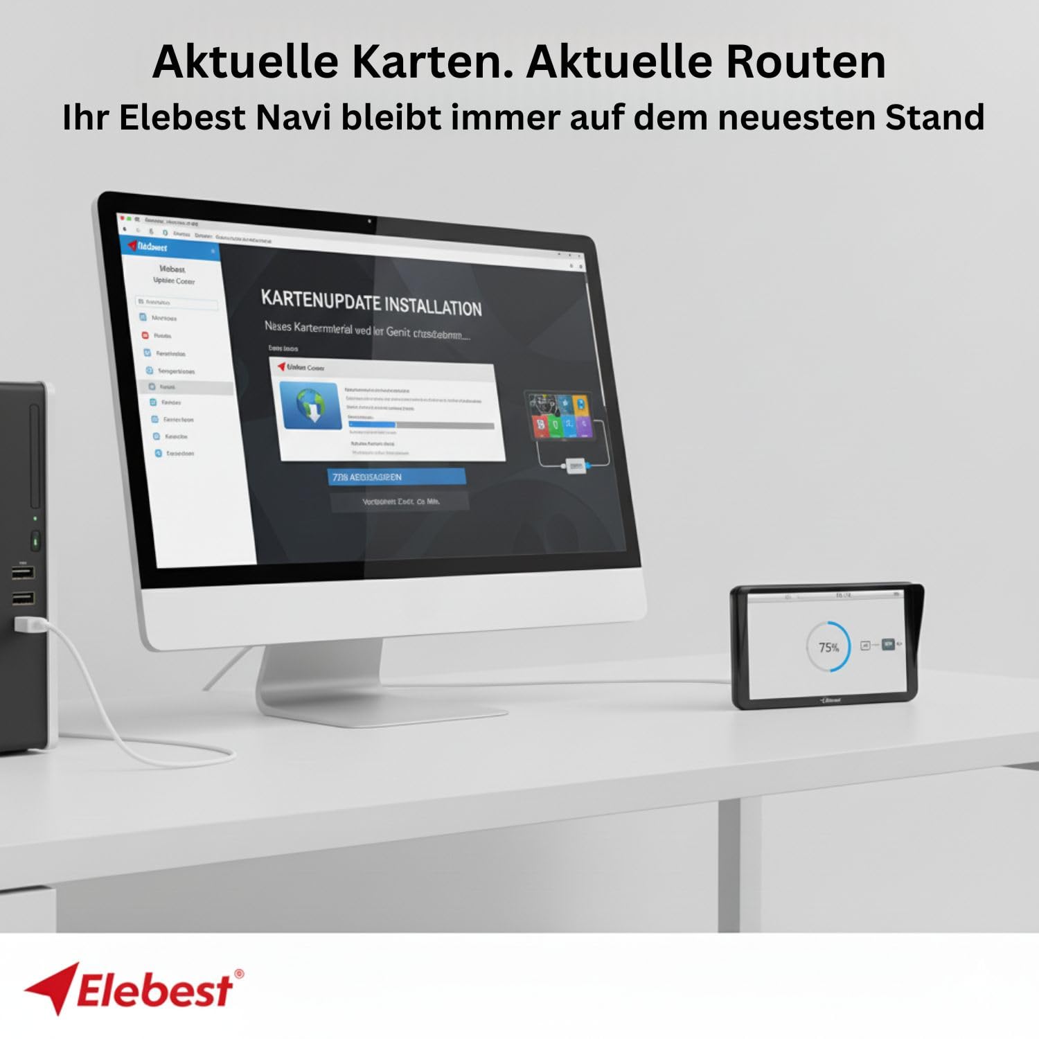 Elebest City 90+ – 9 Zoll GPS Navigationsgerät für Auto, LKW & Wohnmobil | 52 Länder Europakarte, Bluetooth, Freisprecheinrichtung, Blitzerwarner, Fahrspurassistent, lebenslange Updates