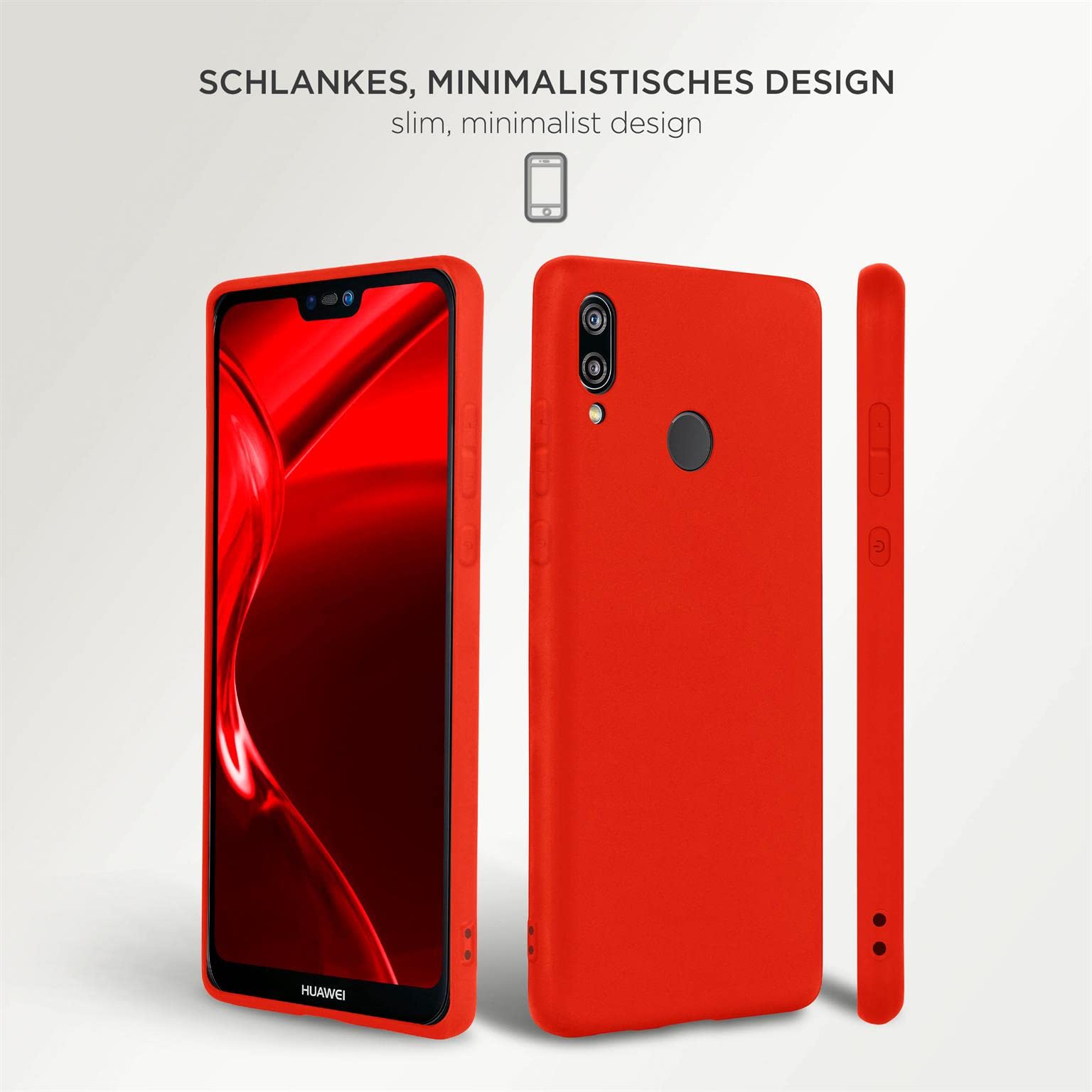 OneFlow SlimShield PRO: Cover Sottile E Antiurto Per Huawei P20 Lite (2018) – Rosso