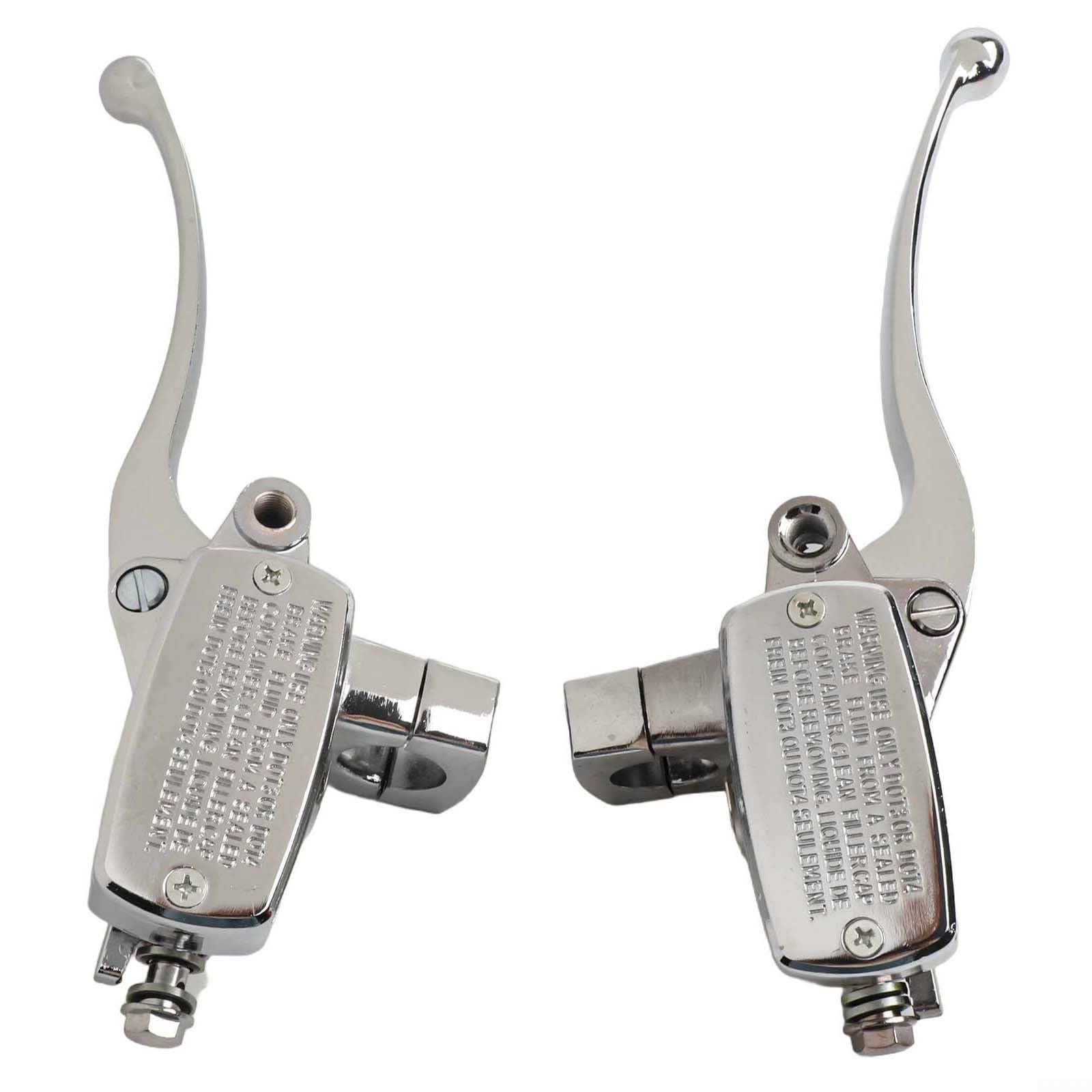 2 ensembles de leviers de frein pour Suzuki pour Intruder 800 1400 1500, pour Boulevard C90 S50 S83 et pour Honda VTX 1800, pour filetage M10, argent, plastique/métal, pour guidon