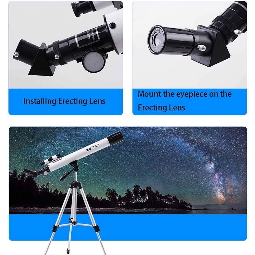 Telescopio astronomico rifrattore Spaziale con treppiede Regolabile, telescopio Spaziale monoculare per Esterni, Giocattoli educativi, telescopio riflettore per Adulti o Bambini Professionisti