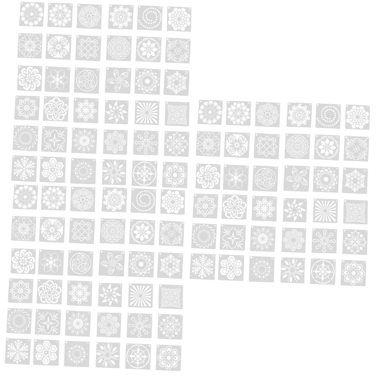 TEHAUX 3 Ensembles Pochoirs Mandala Créatifs Plastique Pour Peinture Murale Décoration Diy Découpés Pour Projets Artistiques Artisanaux 36 Pièces * 3