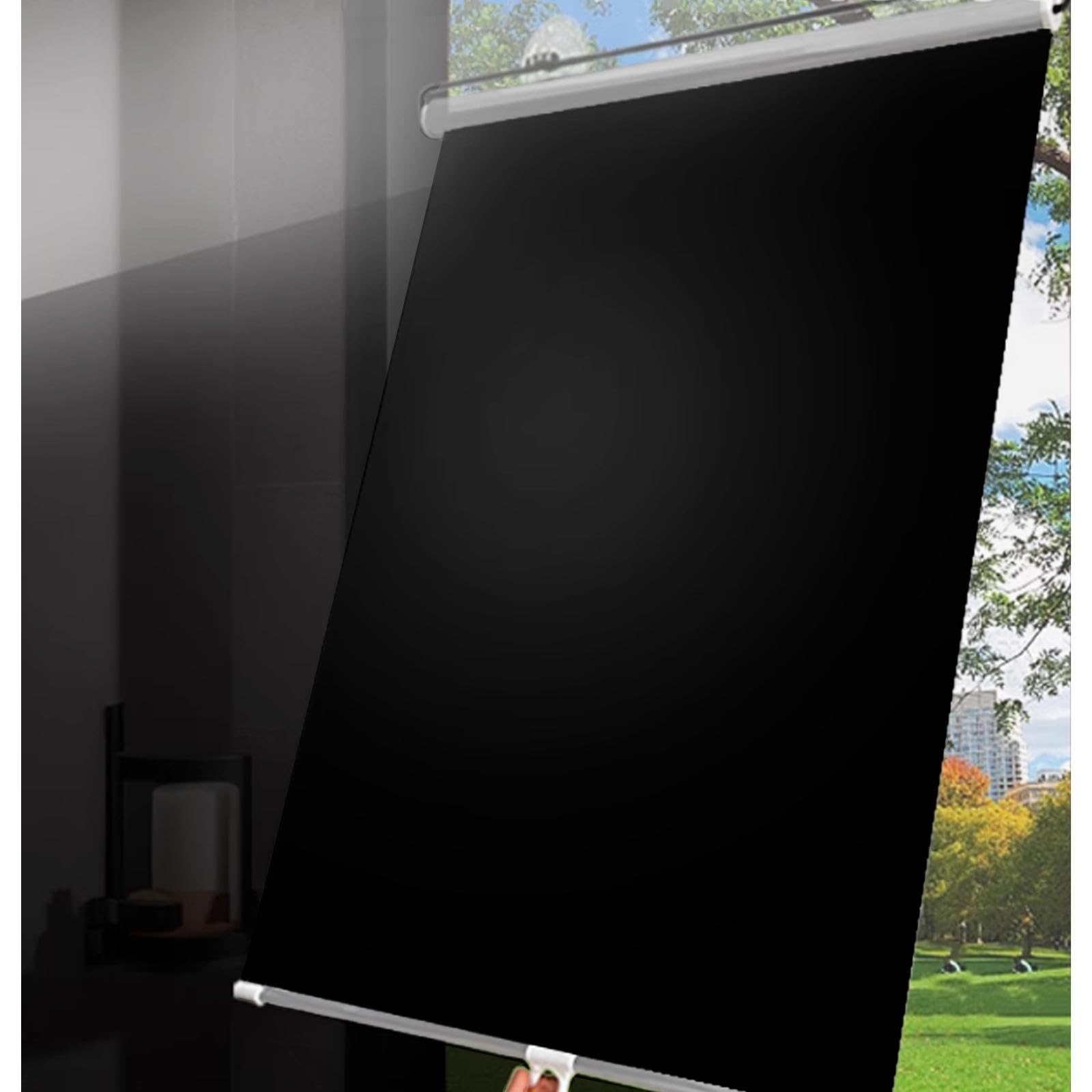 TZYYAO Total Blackout Roller Blinds,Retractable Roller Window Shades,No Drilling,30cm 40cm 45cm 50cm 60cm 72cm 80cm Wide,Temporary Sunshade Window Cover Curtain for Window Door,WxH-45x80cm/18x31in