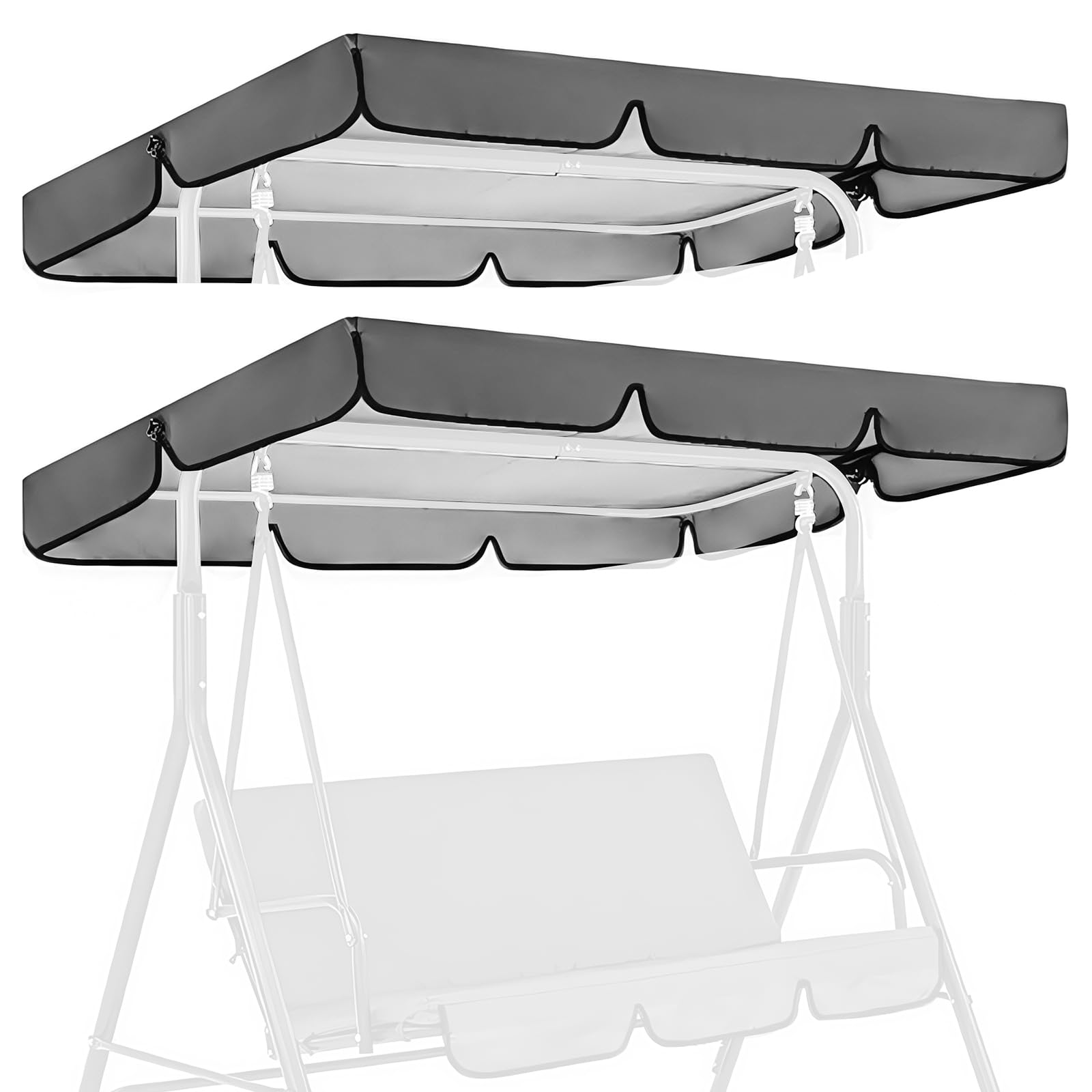 Capota para Columpio De Patio: Universal Toldo Fundas para Balancines 210 X 145 cm, Cubierta del Toldo para Columpio, Cubierta Toldos para Columpios Impermeable (Gris)