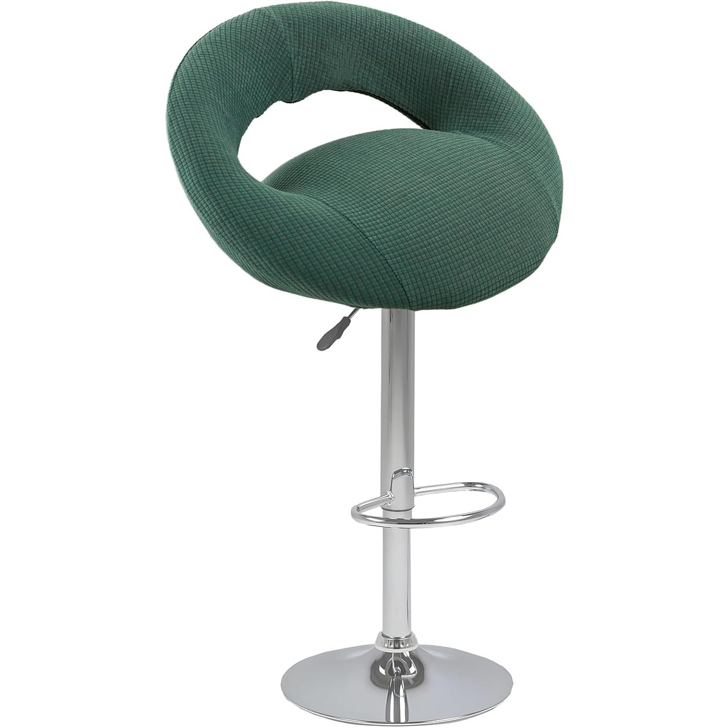 Swivel Bar Stool Chair Covers with Hollow Backrest 4/2/6 PCS, Stretch Chair Cover Slipcovers, Counter Height Bar Stool Covers, Stools Seat Cover for Kitchen Island(Matcha Green,4PCS)