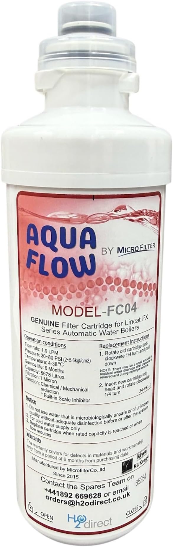 Lincat Filterflow FC04 Filter Cartridge for Lincat FX Series Water Boilers - CKP8005