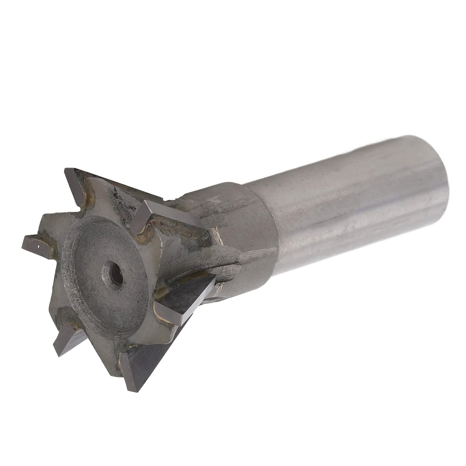 Dovetail Cutter 60 Degree Straight Shank, Carbide Metal Milling Bit Cutting Tool, Dia45mm YG8 for Non Ferrous Metals, High Grinding Accuracy, Efficient and Sturdy