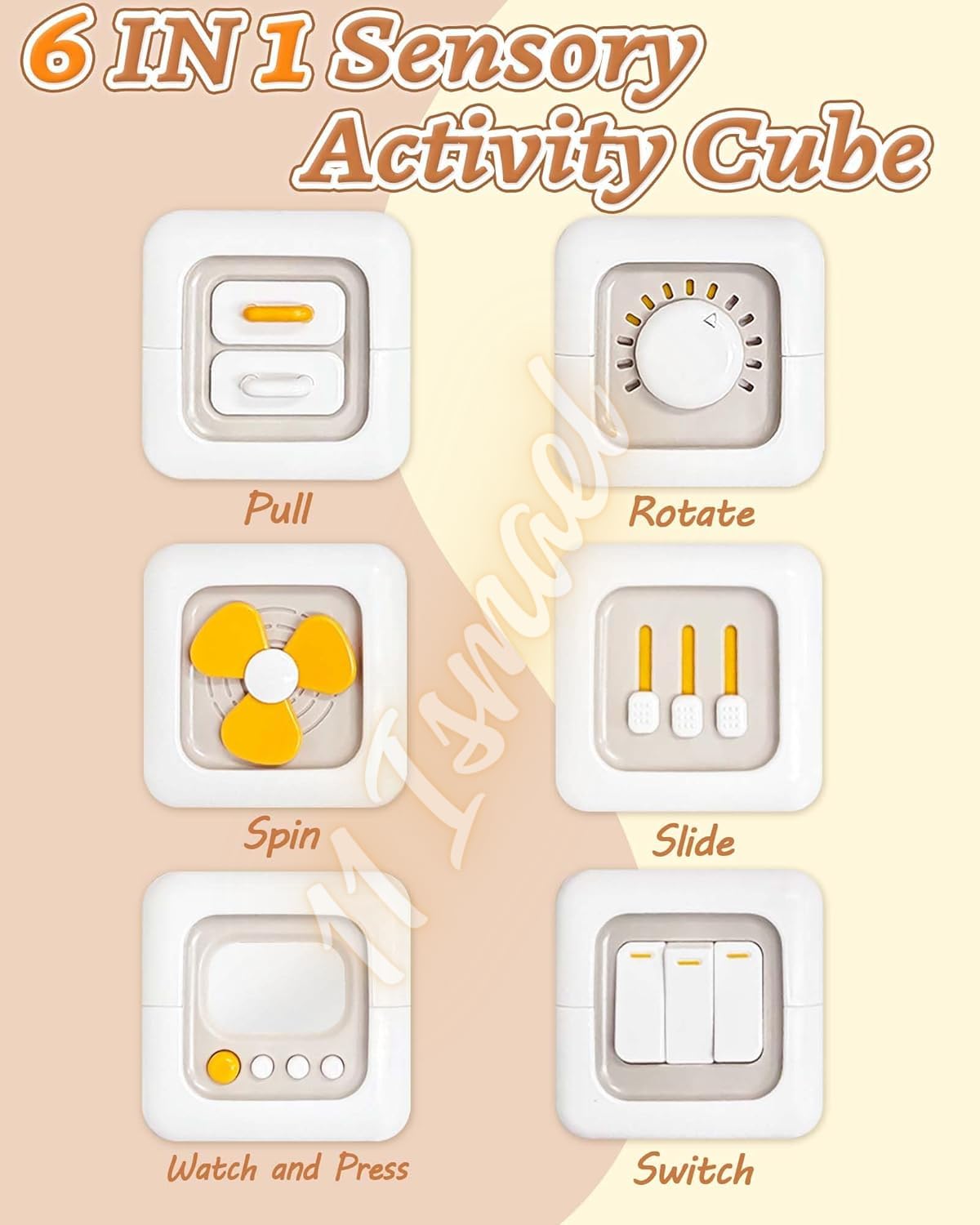 11 Ismael® Activity Cube Baby Toys 6 in 1 Multi-Purpose Educational Learning Cube Activity Center Play Square Toy Gift for Boys & Girls (1Pcs) (Multicolor) 2