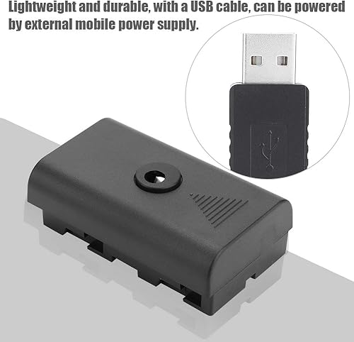 Miniatura 2 de NPF Dummy Battery External Power Supply, Dummy Battery Coupler for NPF550 F570 F770 F750 F970 F990 with USB Cable to Power Video LED Light Camera