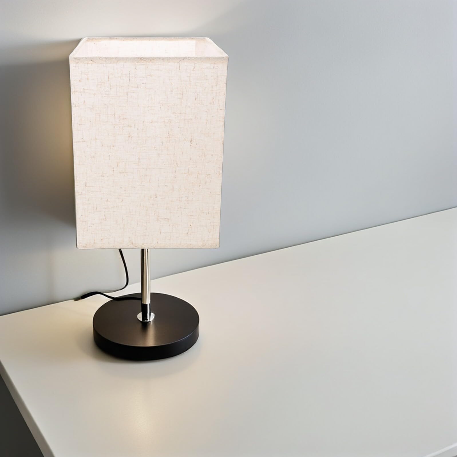 TOYANDONA Paralume Vintage Rettangolare per Lampada da Comodino e Lampada a Sospensione, Coprilampada in Panno di Ricambio per Soggiorno e Sala da Pranzo, Illuminazione Morbida e Facile