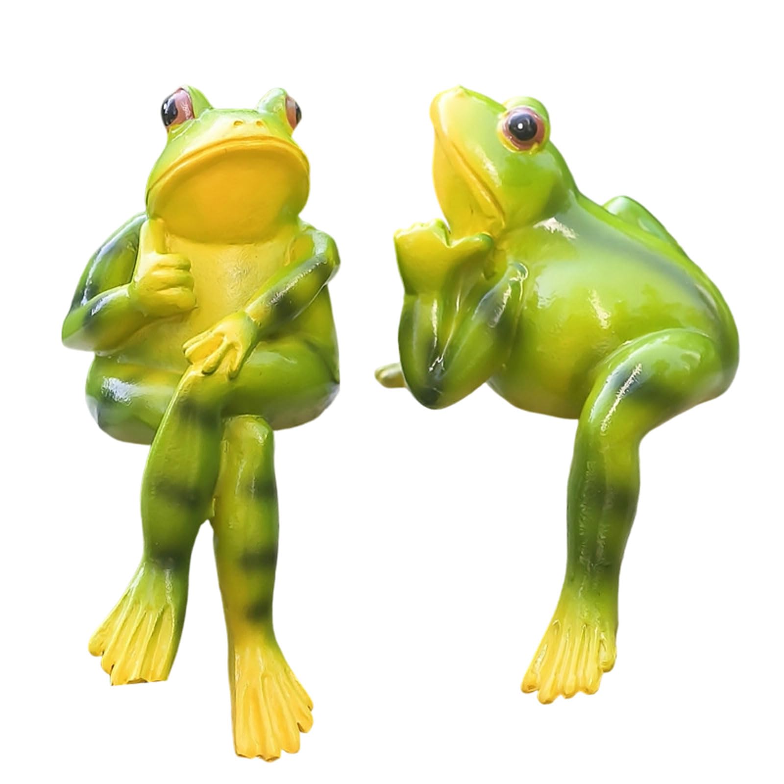 Shunzhong Thumb Up Frog Statues Flower Pots Huggers Figurines Garden Decor Outdoor Plant Hangers Decor for Yard, Lawns Ornament Thumb Up Figurines