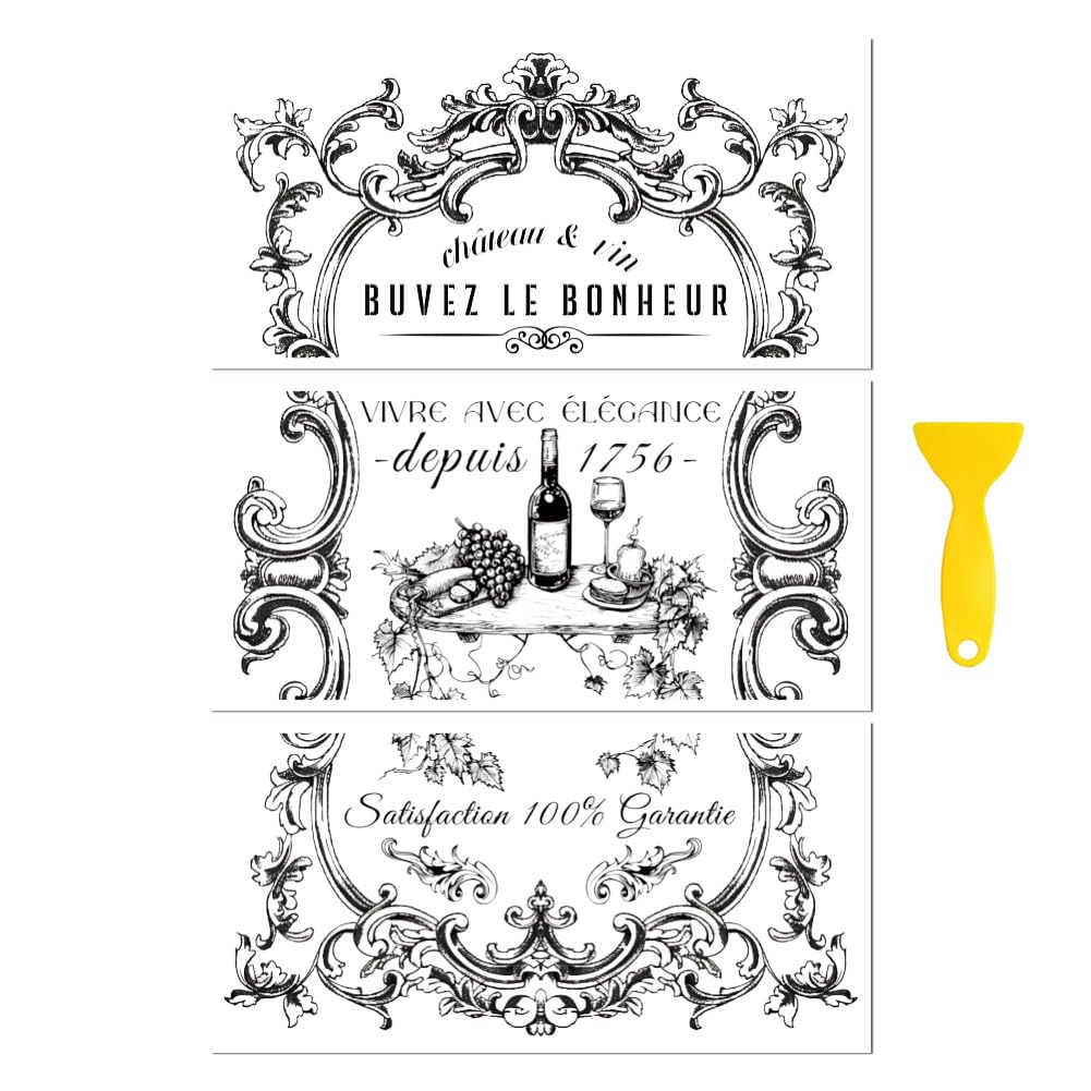 Peacoblue 3 Feuilles Autocollants De Fleur Unique Vintage De