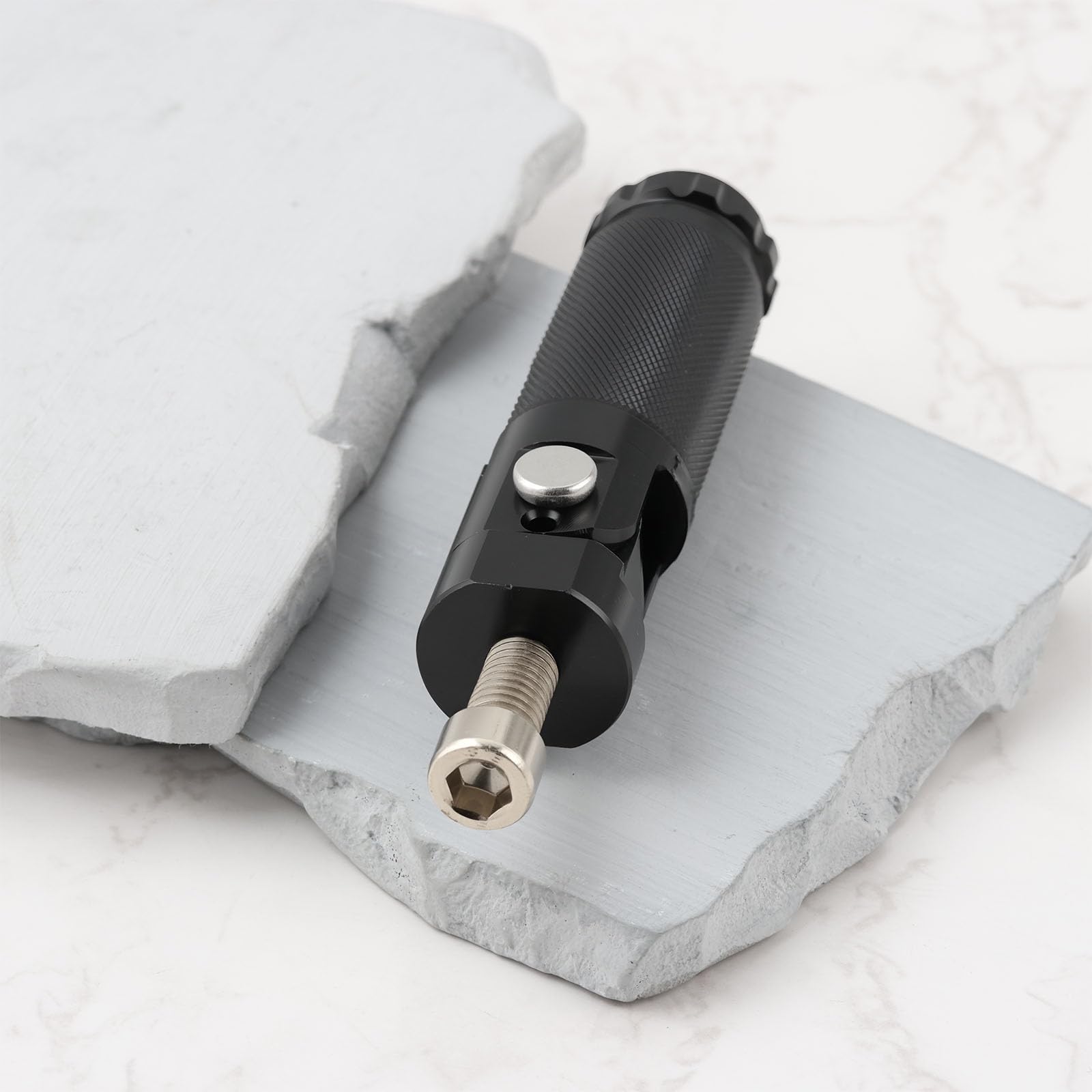 OTOTEC 1 Paar Klappbare Fußrasten für Motorräder Und Fahrräder Aluminiumlegierung 116 X 23 Mm für Motorräder Und Fahrräder (schwarz)