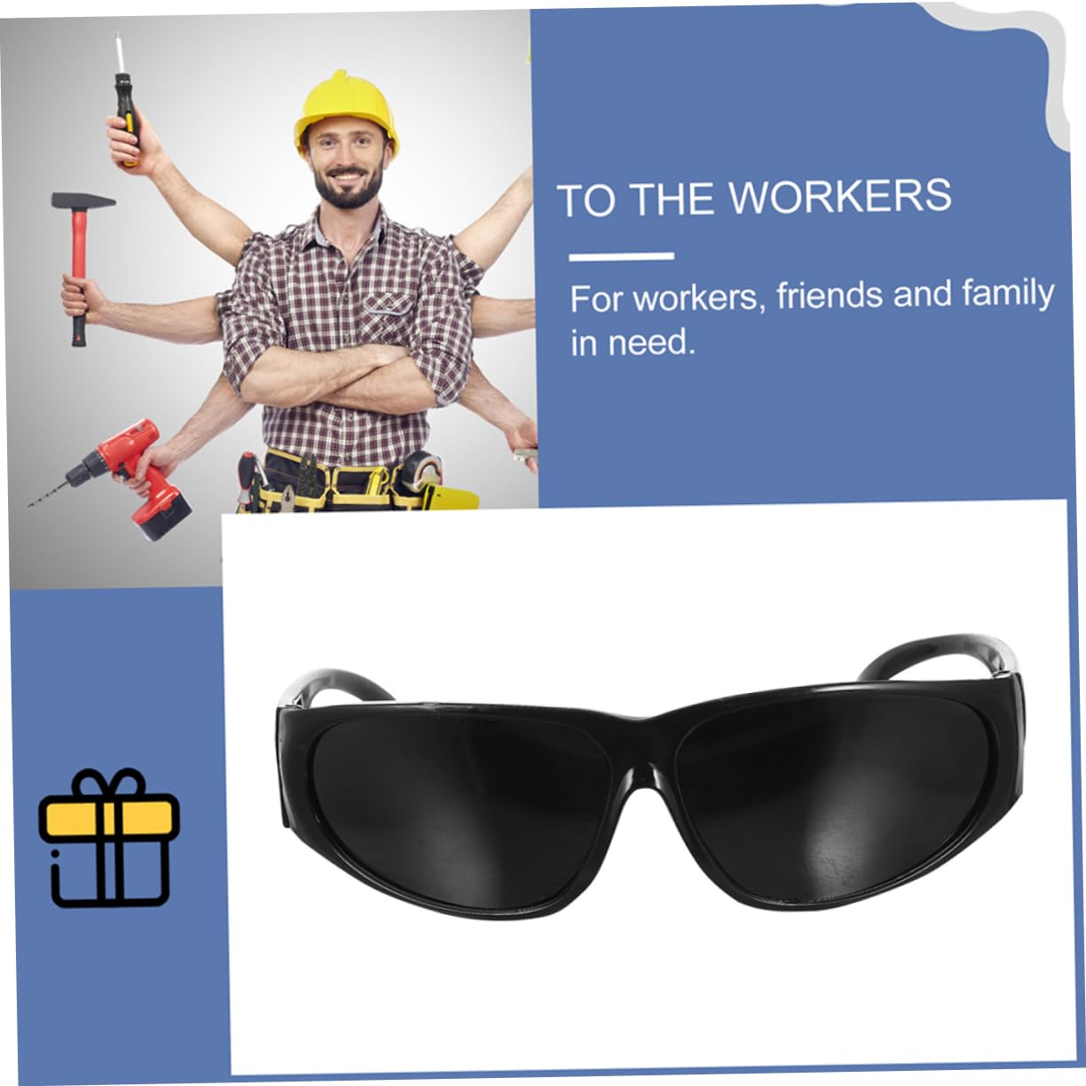 VILLCASE Lunettes De Soudage Lunettes De Travail Protecteur Industriel Sécurité Adulte Soudeur Des Lunettes Pour Le Travail Souder Lunettes De Soudure Noir Abdos