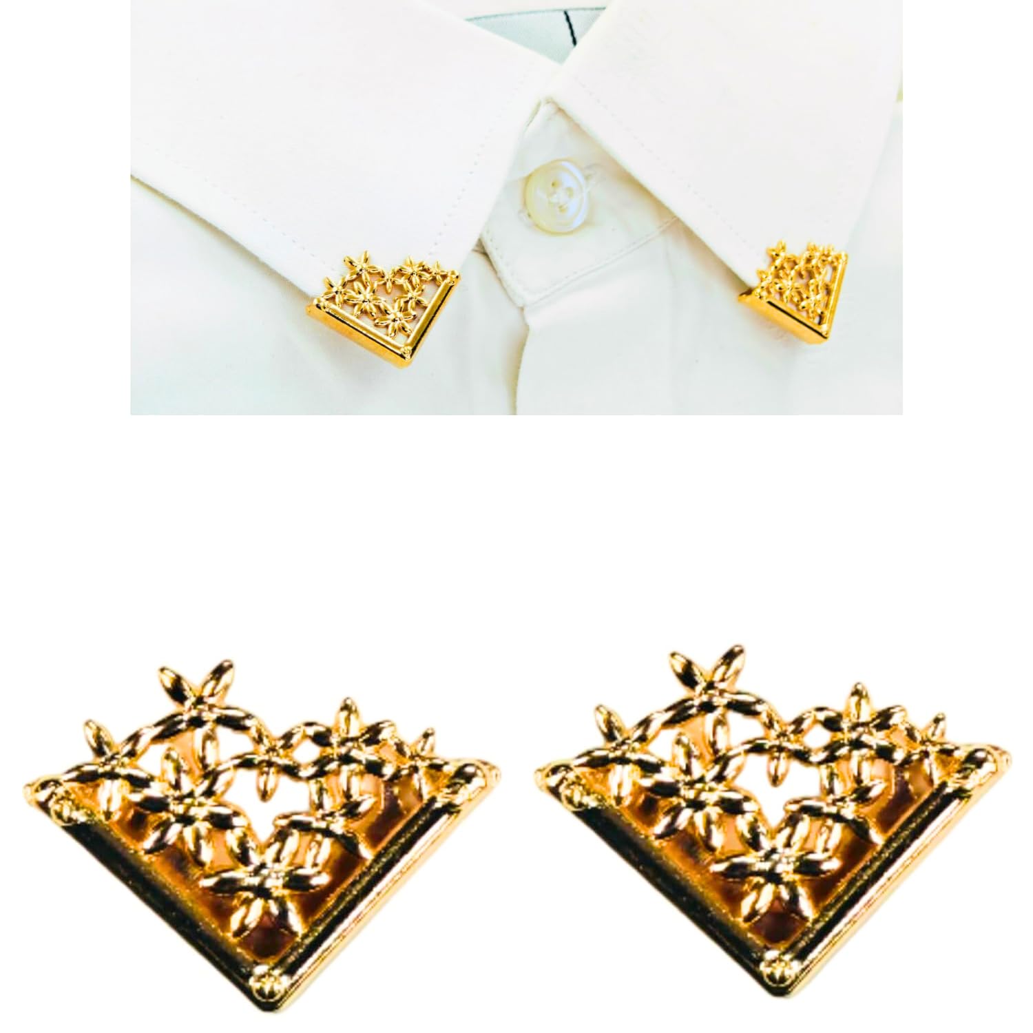 See full amazon price history chart for Ani Accessories Metal Collar Corner Tip With Integrated Laser Cut Flower Design Lapel Pin Badge Button for Men And Women Collar Clip Pin Brooch Shirt Accessories (Pack Of 4) (2 Pair) (Golden) Ani Accessories Metal Collar Corner Tip With Integrated Laser Cut Flower Design Lapel Pin Badge Button for Men And Women Collar Clip Pin Brooch Shirt Accessories (Pack Of 4) (2 Pair) (Golden) (B0CP3MXQCP) Amazon Price History, Amazon Price Tracker