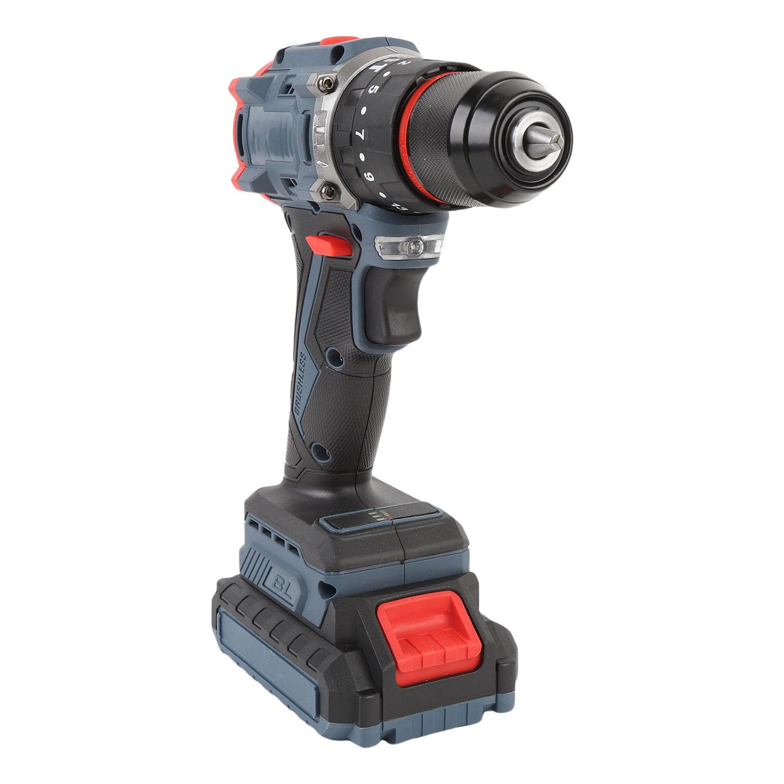 Oumefar Kit de Herramientas de Taladro Inalámbrico 1500 Rpm 25 Engranajes de Torsión Multifuncional Li Destornillador Eléctrico con Batería y Juego de Taladro para Reparación Mant (Enchufe europeo)