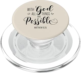 with God All Things are Possible Bible Verse Faith Women PopSockets PopGrip for MagSafe