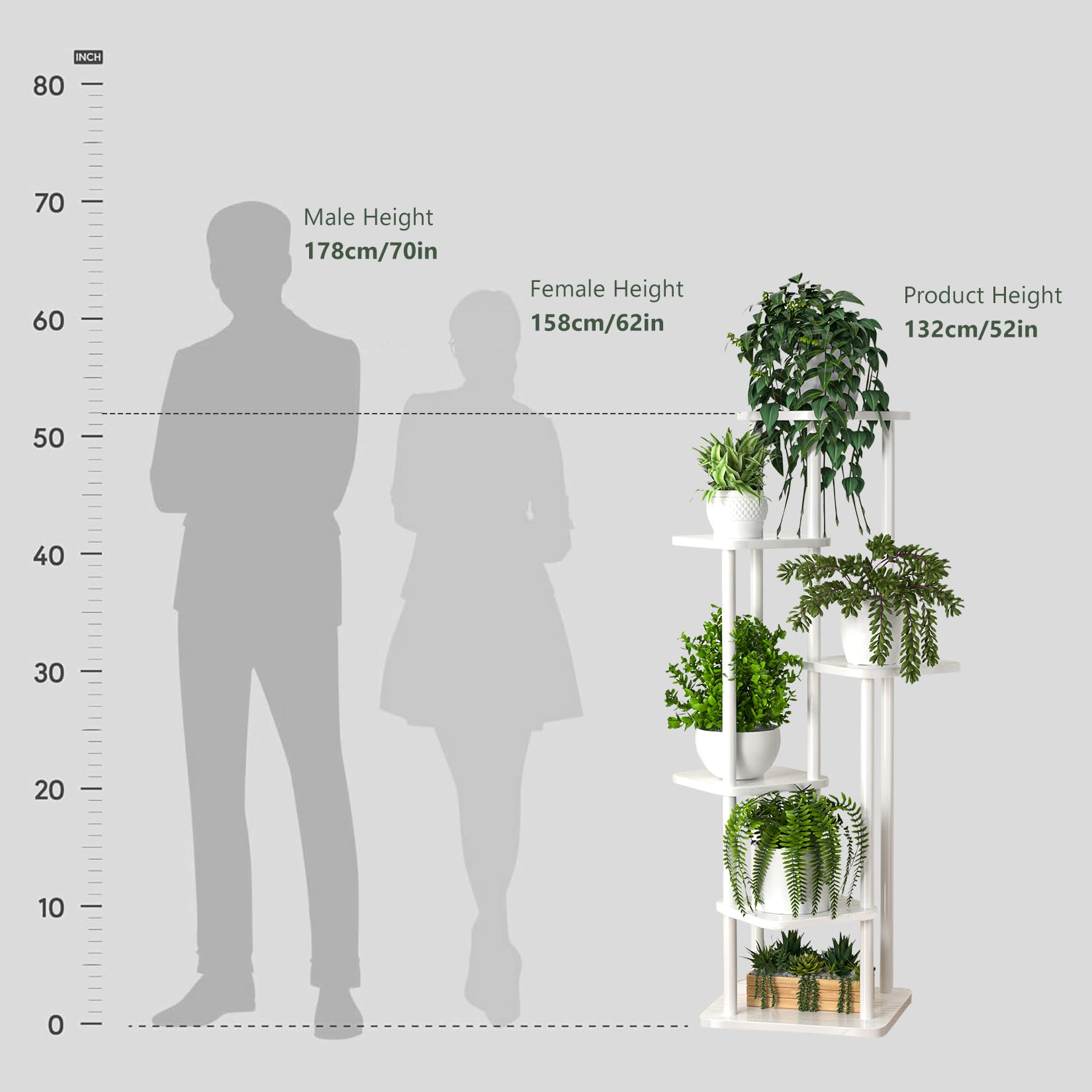 Plant Stand Indoor Tall Metal Corner Shelf for Multiple Plants Plant Shelf Suitable for Garden Balcony, Living Room - Image 4