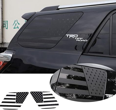 Amazon Toyota 4runner トヨタ 4ランナー 10 リアウィンドウステッカー リアウィンドウ装飾 トヨタ アクセサリー おしゃれ 2点セット 炭素繊維ステッカー シフトレバー 車 バイク